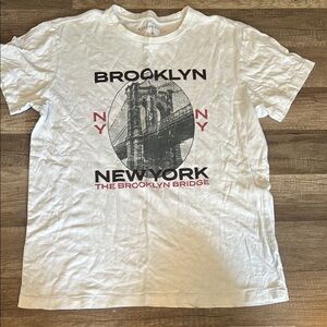 Aeropostale White Brooklyn Graphic Tee Short Sleeve